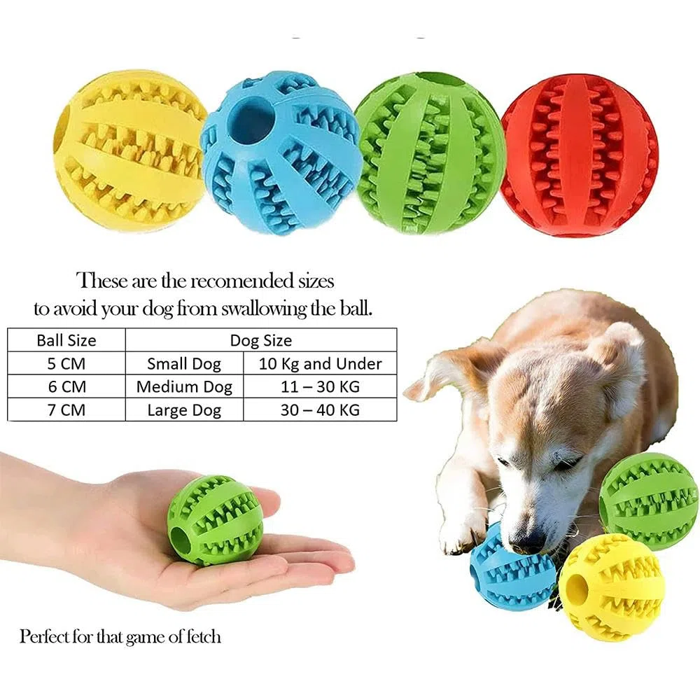 Juguetes para Cachorros, Pelota de Goma for Perros, Juguete for Cachorros, Grandes, Limpieza Dientes, Snack, 2 Unidades, Rojo, 6 cm(Green 6cm)