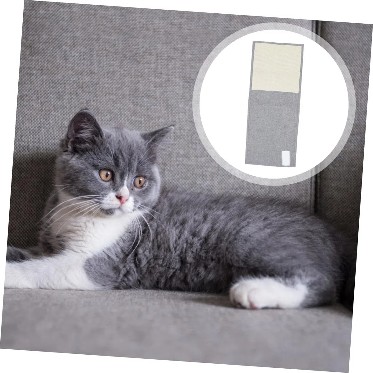 TOPBATHY Funda para Reposabrazos de Sofá para Gatos, Protector contra Arañazos Garra de Sisal, Alfombrilla Antiarañazos Gris Claro para Muebles, Suministros para Mascotas, Uso Doméstico