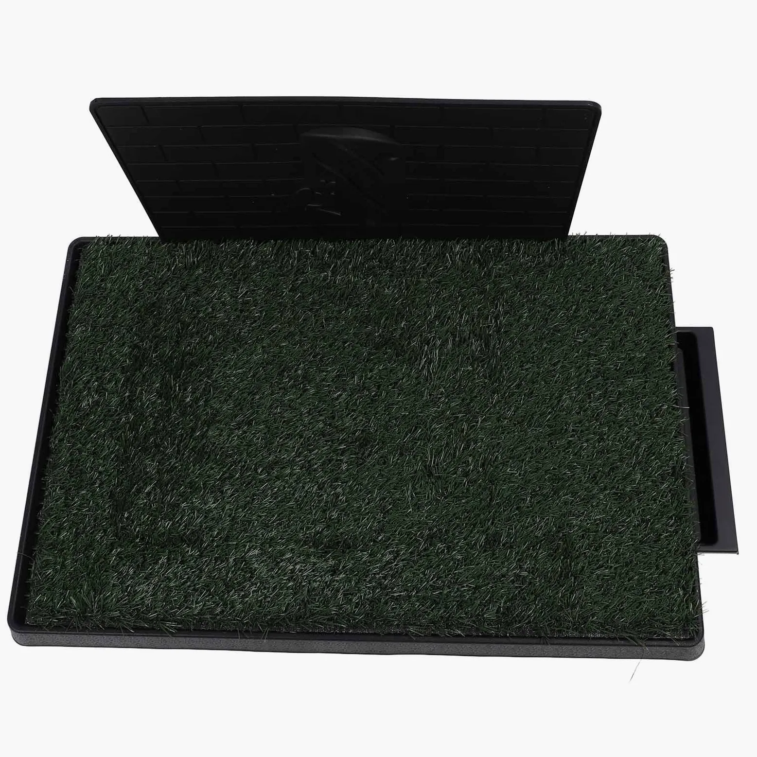 Qcwwy Orinal con Parche de Hierba para Perros, Césped de Baño para Perros de Entrenamiento, Reutilizable, Artificial, Lavable, con Deflector de Orina y Bandeja para Perros (Tamaño
