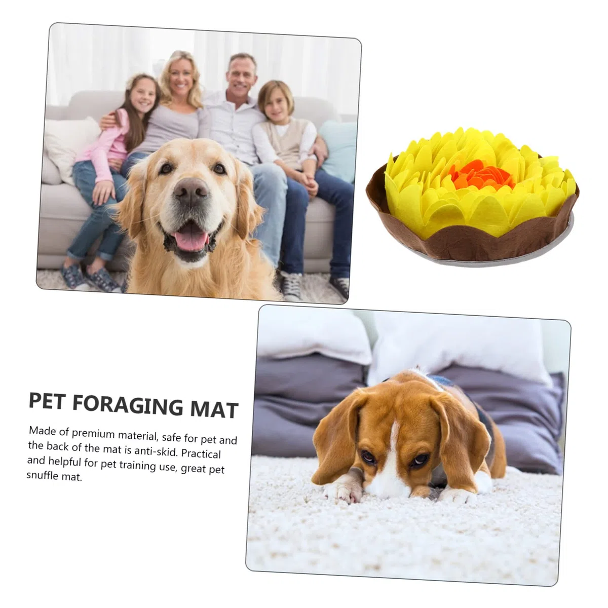 minkissy 2 Alfombrillas para Perros Alfombrilla para Olfatear Cuenco De Entrenamiento para Cachorros Suministros para Mascotas Suaves Y Cómodas