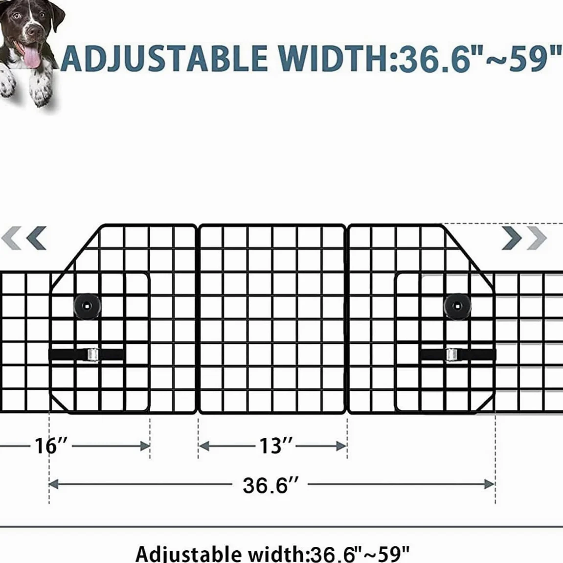 1 Pieza Barandilla de Seguridad para Mascotas en el Maletero para Corolla Touring Sports 5-Dr Estate 2019-2023, Red de Aislamiento Ajustable