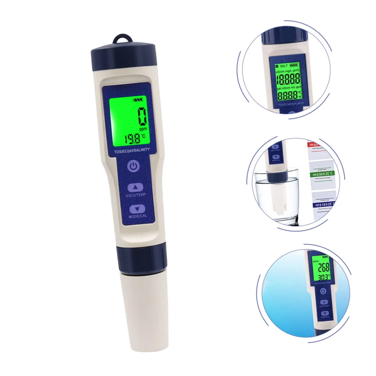 Ciieeo Medidor De Salinidad Digital para Acuarios Agua Salada Medidor Digital De Calidad De Agua De Mar Precisión Alta