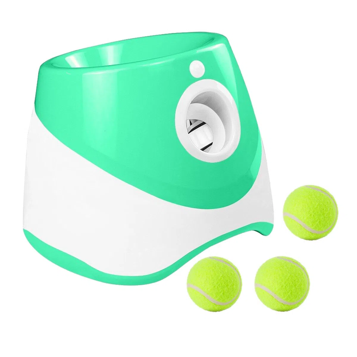 de Pelotas para Perros. Automático de Pelotas para Perros. Incluye 3 Pelotas de Tenis. para Uso en Interiores Y Exteriores. para per, Verde