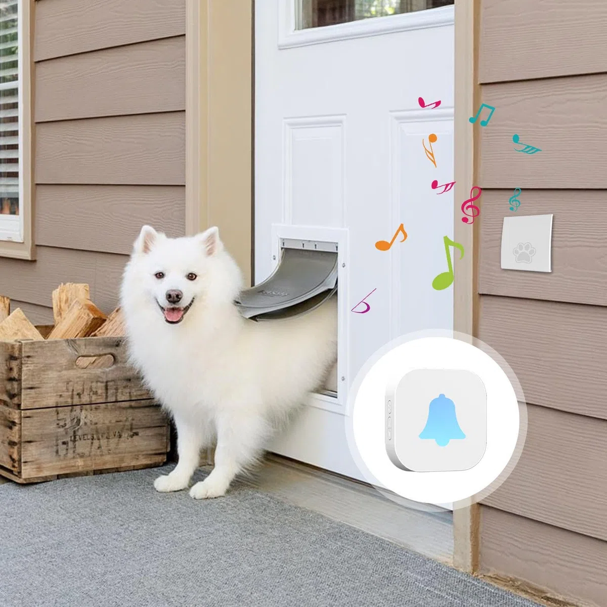 Timbre Para Puerta Canino Eléctrico de Largo Alcance Resistente a la