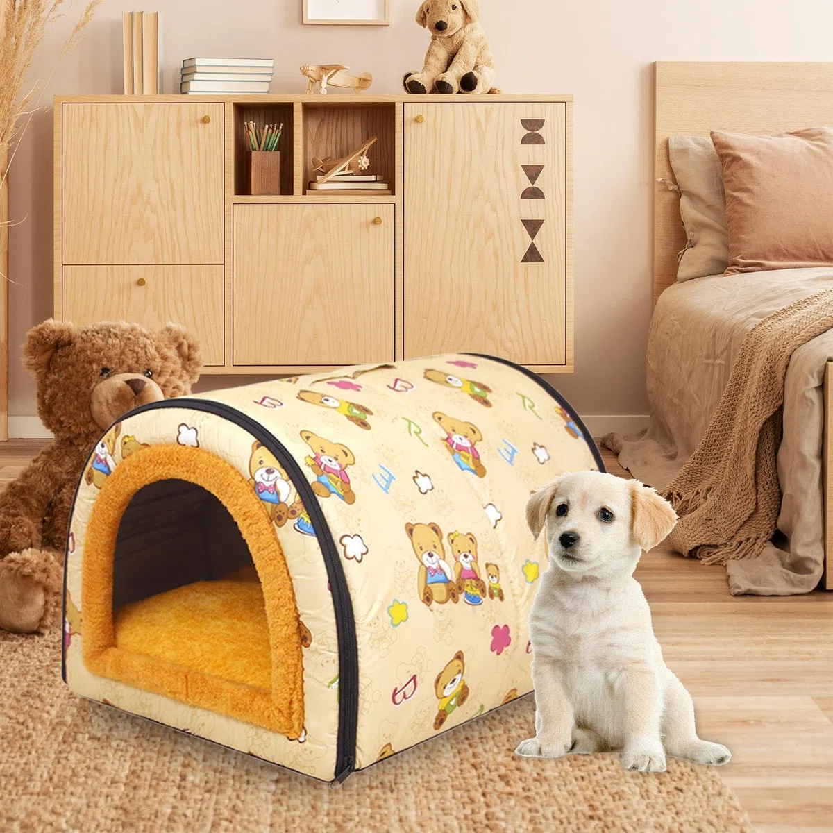 Cama cueva para gatos, cueva portátil para gatos y perros