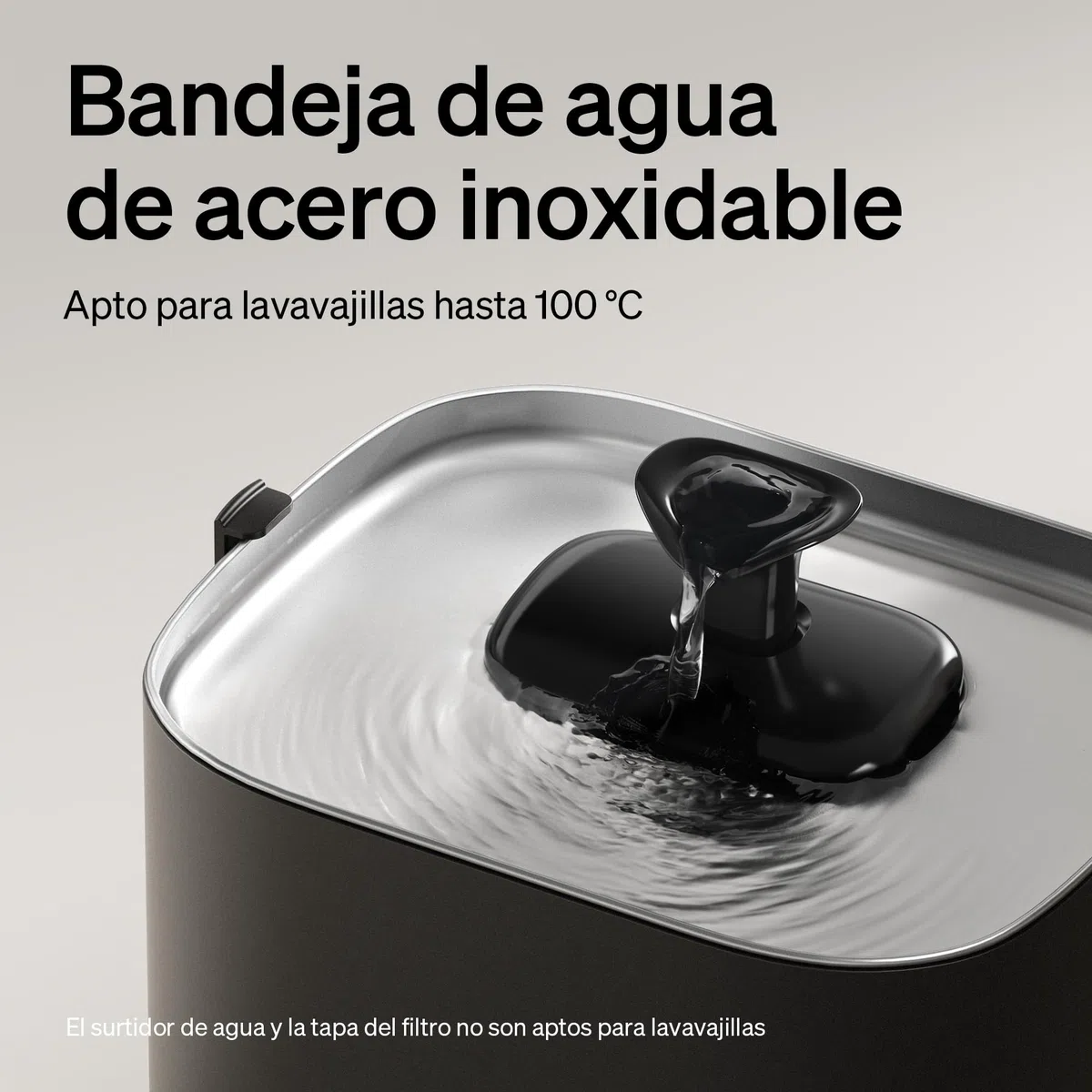 PETLIBRO Dockstream 2 Fuente Agua Gatos, Bebedero Automático App WiFi, 23dB Silencioso, Fácil Limpieza, 3L Acero Inoxidable, sin BPA — Batería 5000mAh Inalámbrico, Negro