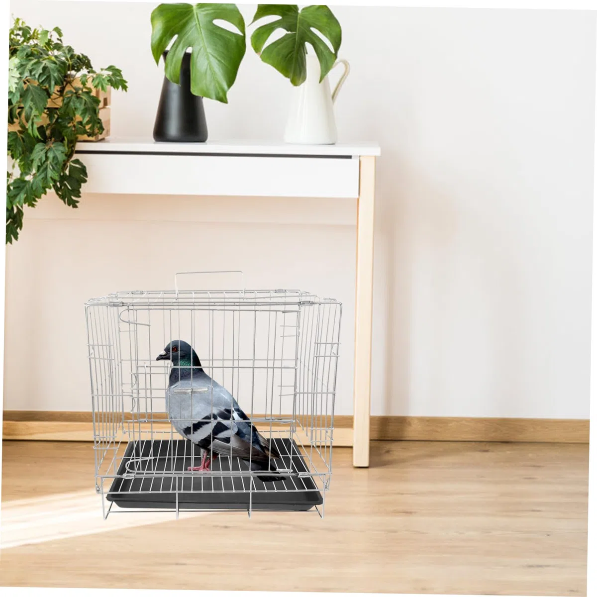 DOITOOL Jaula para Loros y Pájaros Gran Capacidad Acero Inoxidable Fácil De Limpiar y Mantener