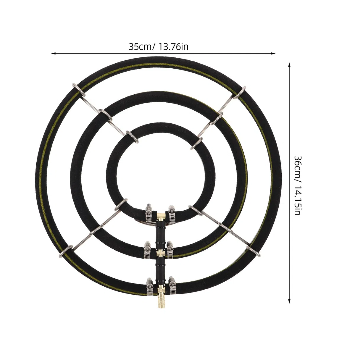 Levemolo Disco de Burbujas Redondo para Estanque de Peces - Difusor de Piedra de Aire para Acuario de 35 cm - Burbujeador de oxigenación para pecera, Ideal para acuarios domésticos y estanques
