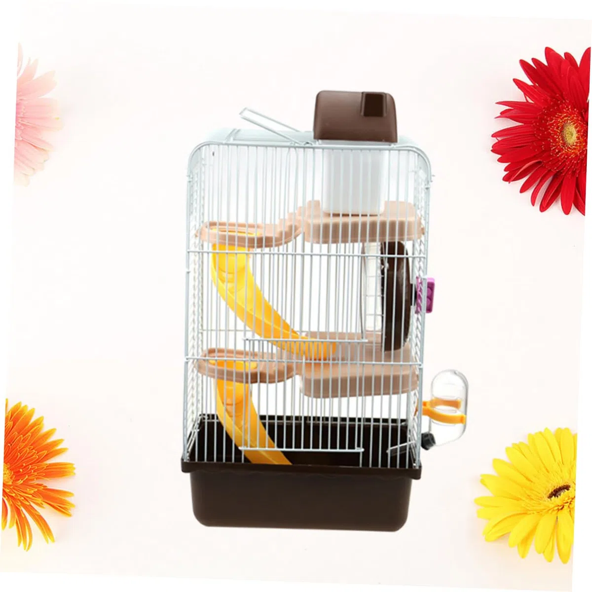 Beaupretty Jaula para Hámster Tipo Villa 3 Niveles Ecológica Duradera Incluye Accesorios