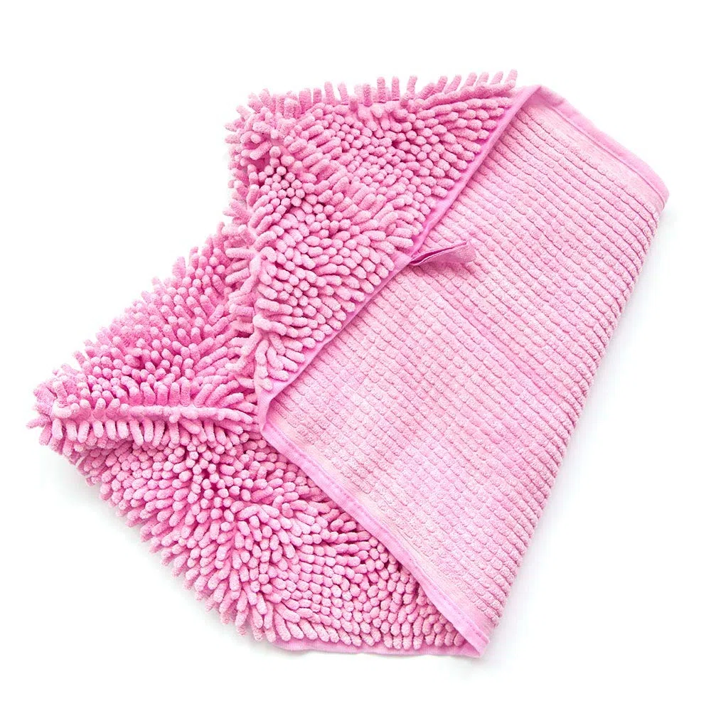 Toalla para perro – Super Shammy de microfibra con bolsillos de mano, ultra absorbente de secado rápido para perros y gatos pequeños, medianos y grandes (medianos, 24 x 14 pulgadas, rosa).
