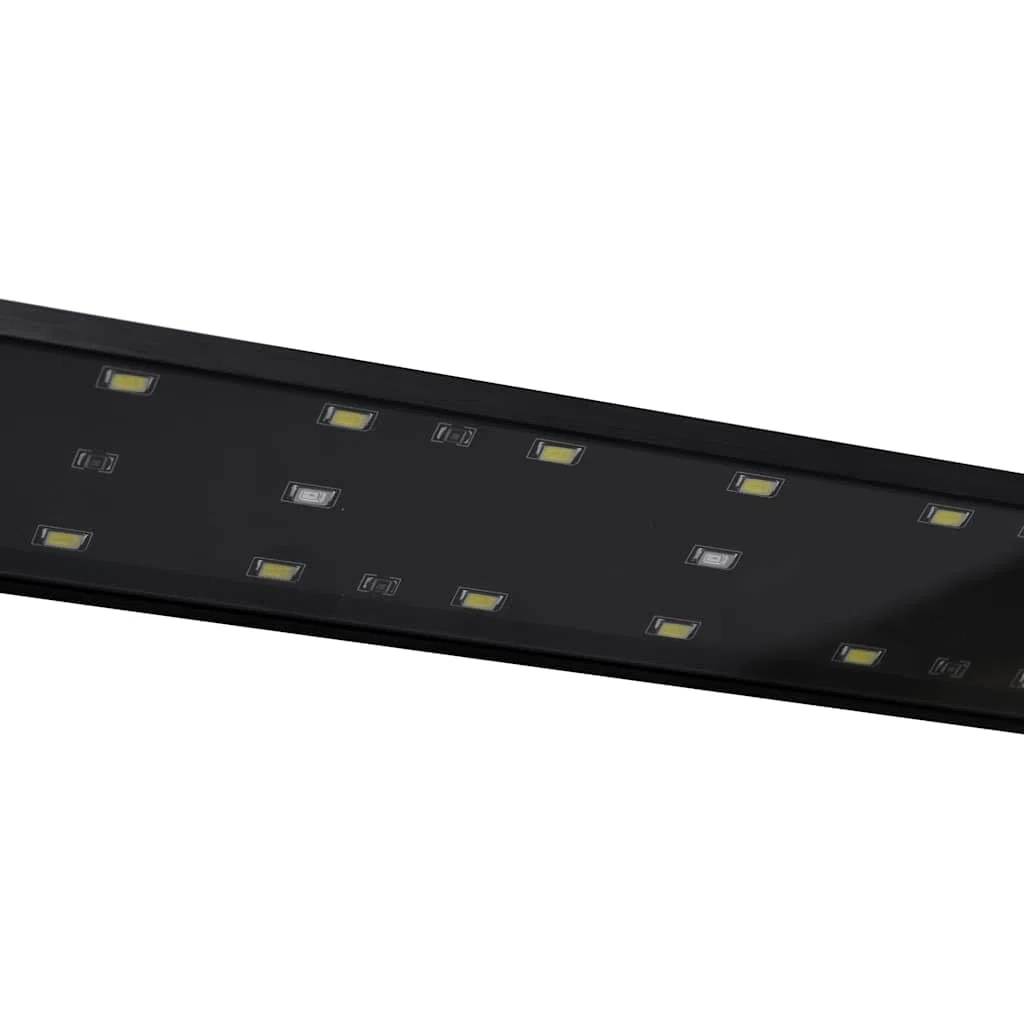 Lámpara LED para acuario con abrazaderas, 55-70 cm, color azul y blanco, aluminio, ahorro de energía, para agua dulce, agua de mar, crecimiento de plantas, luz de día, luz de luna regulable
