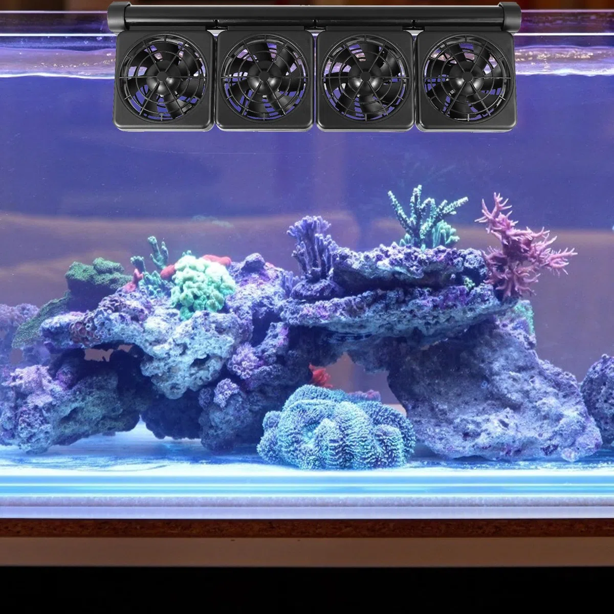 Abaodam Ventilador de Acuario Ajustable Negro para Enfriamiento de Pecera
