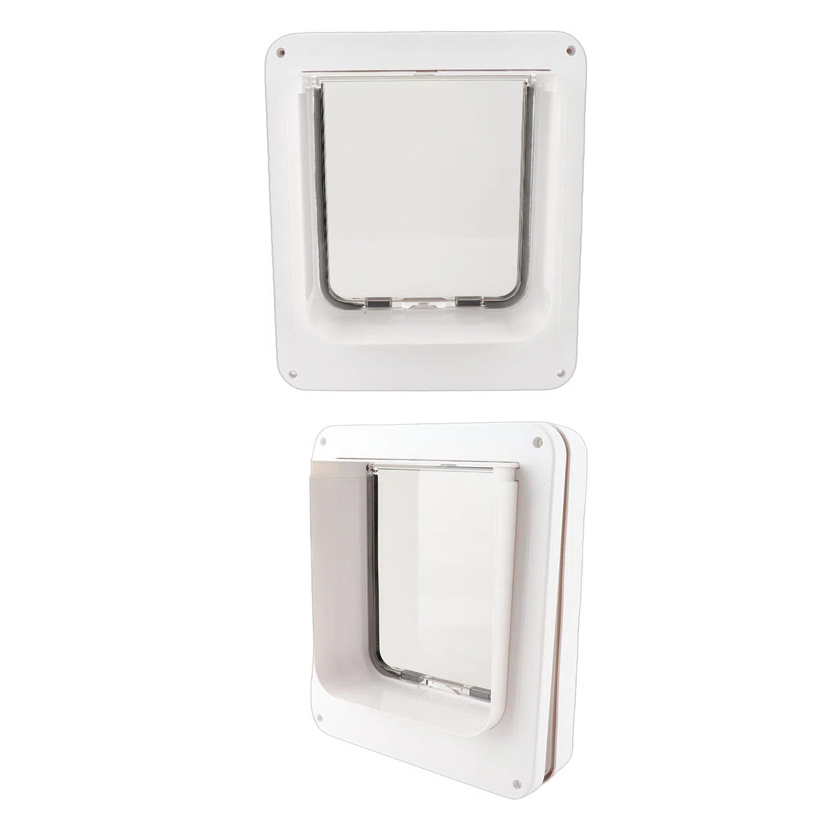 Puerta Inteligente para Gatos, Puerta para Mascotas con Detección Automática con Tecnología Activada por Collar, Entrada de 2 Vías, Fácil Operación para el Hogar, Construcción de Plástico