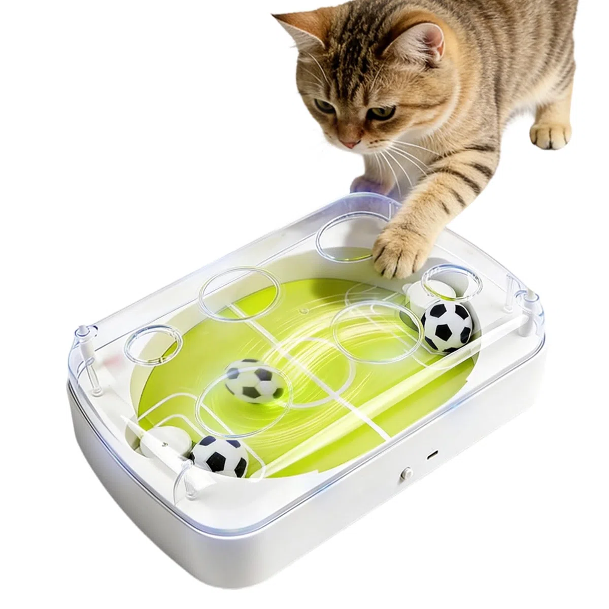Juguetes para Gato Tipo Pelota Juegos Interactivos de Fútbol Eléctrico para | Juguetes para Gato de Interior para Entrenamiento, Ejercicio, Estimulación Mental, Simulación de Caza,