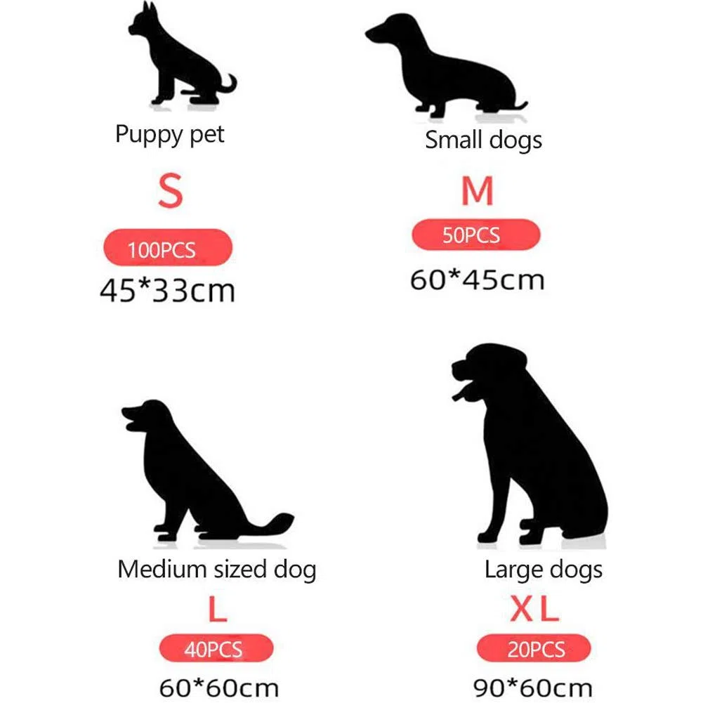 Empapadores De Entrenamiento para Perros Gatos,Toallitas De Entrenamiento para Mascotas,Pañales para Perros Absorbentes,Alfombrilla Higiénica para Incontinencias Cómodos