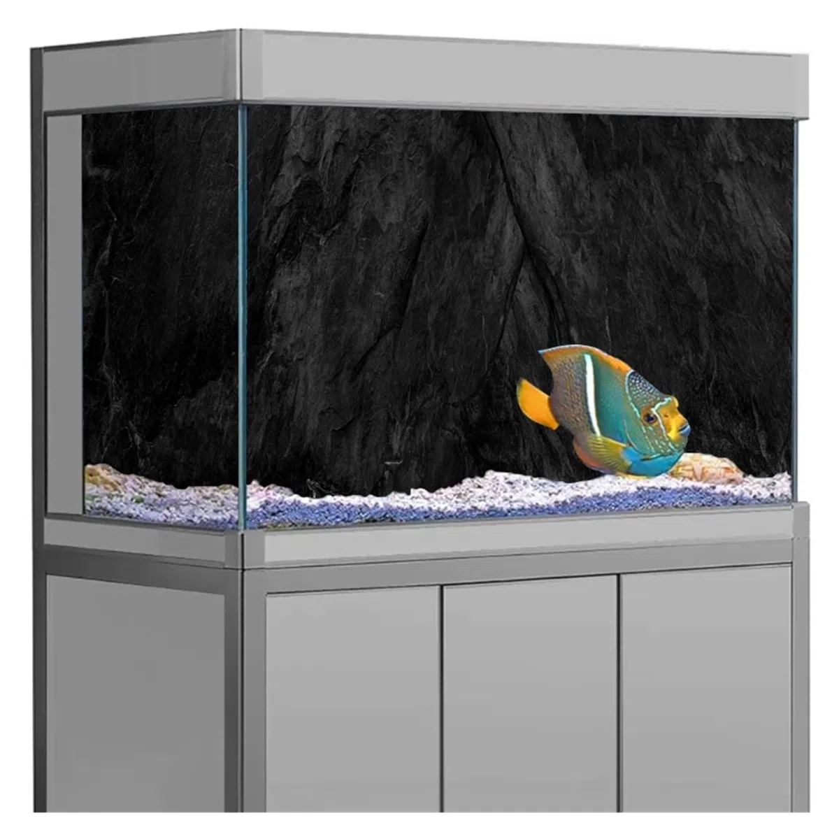 Póster de Fondo for Acuario Papel Tapiz Autoadhesivo de Piedra de Roca for pecera(54x122cm)