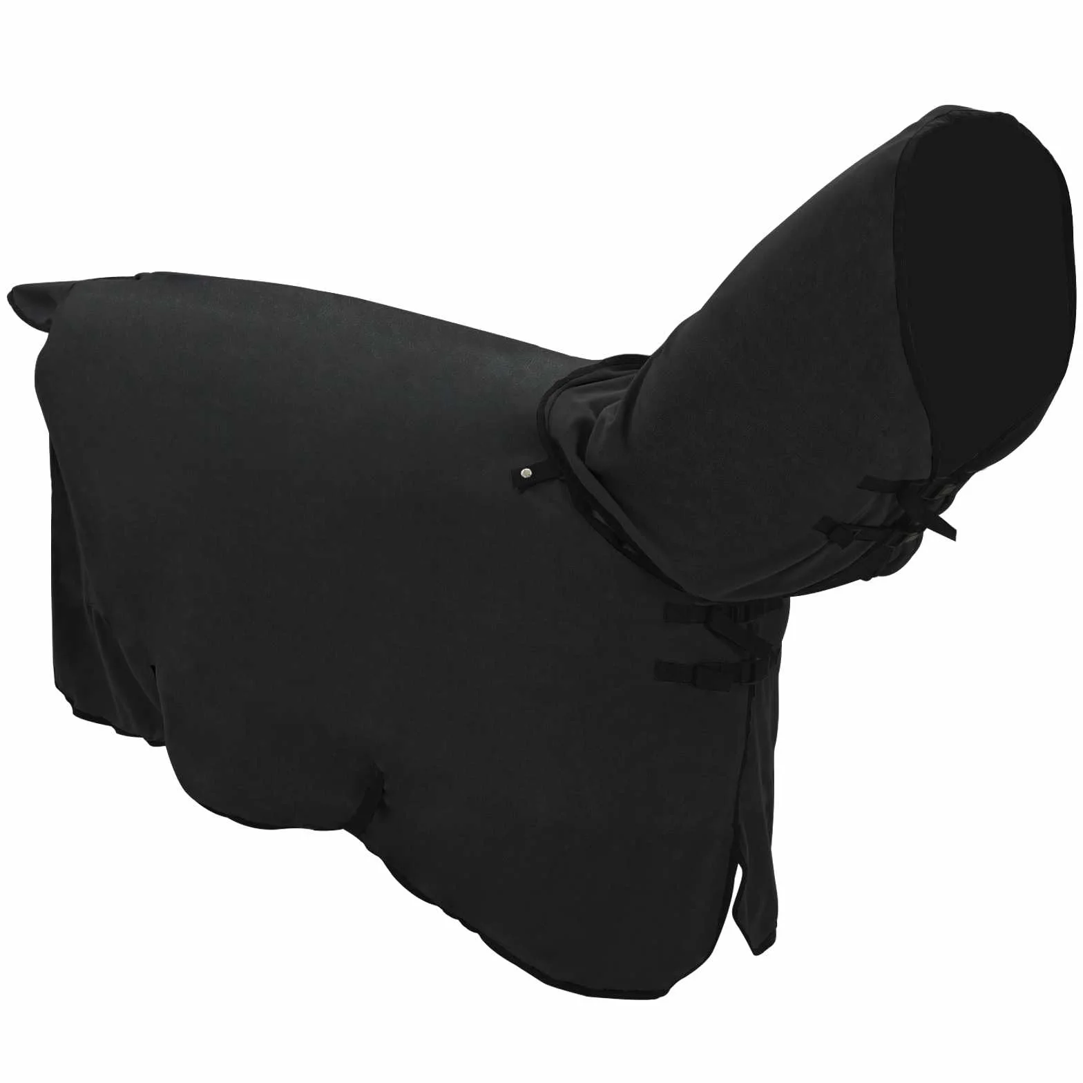 Manta para caballo, color negro, 85 cm, poliéster, lavable a máquina, cálida, cómoda, transpirable y ligera, para entrenamiento, establo y transporte