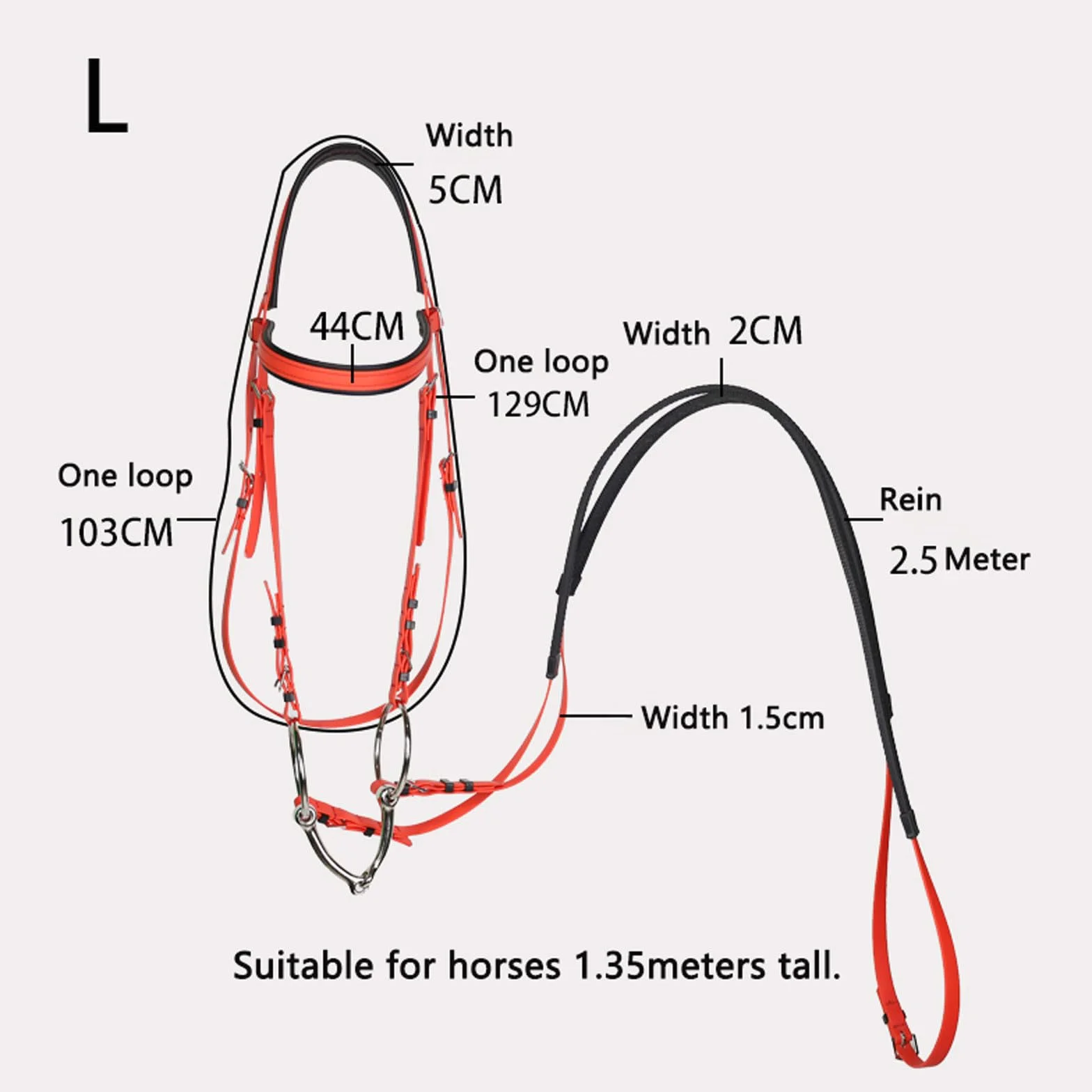 Cabeza de jaula de nylon pesada ajustable, Talla multicolora ajustable anatómica impermeable del caballo del PVC L for los caballos sobre el 1.35m(Lake Blue)