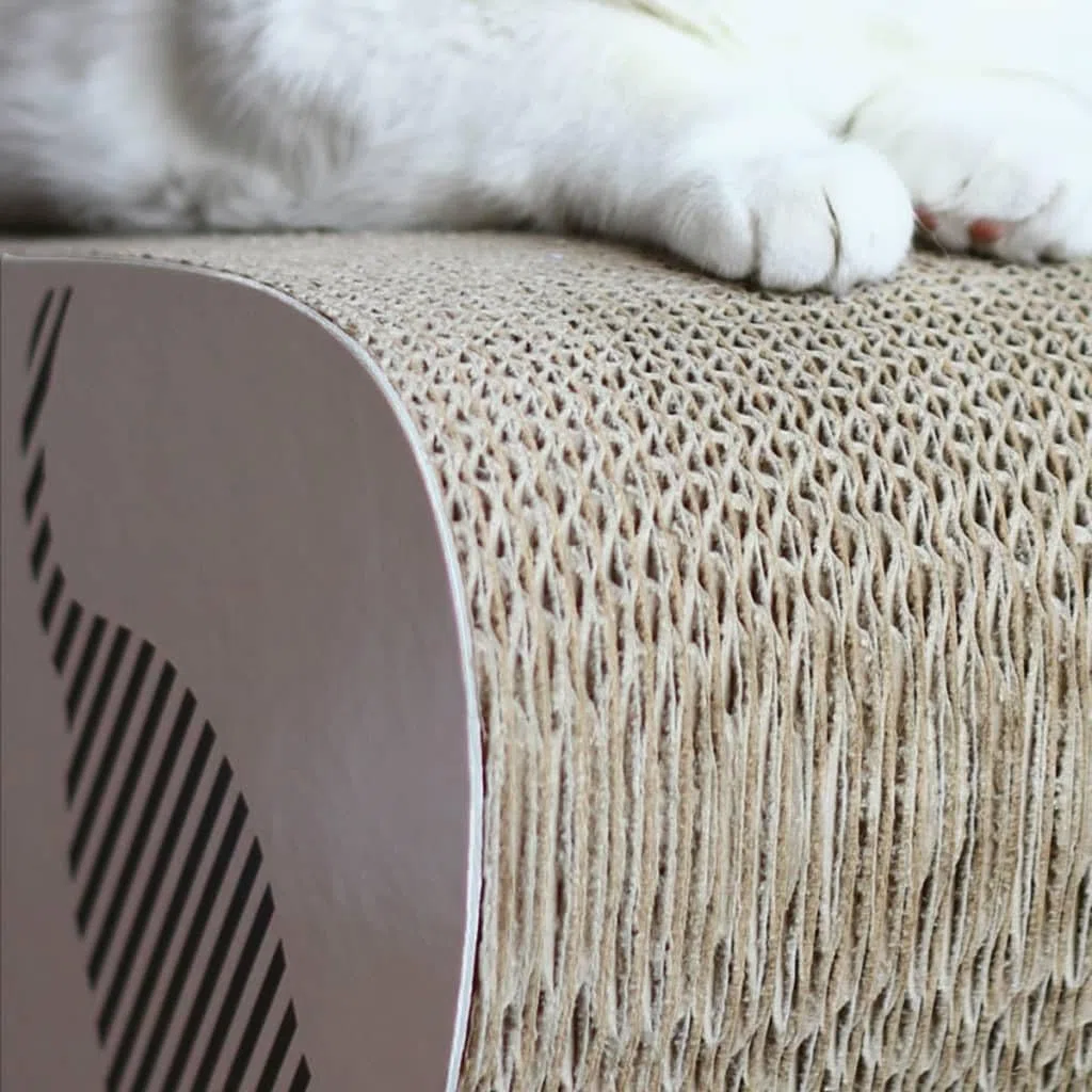 myKotty: Rascador Gato Carton Reversible para Dormir y divertirse - Tapete Corrugado portátil Hecho a Mano - Cama de cartón Horizontal de Doble Cara y no tóxica Muebles para Mascotas Vigo