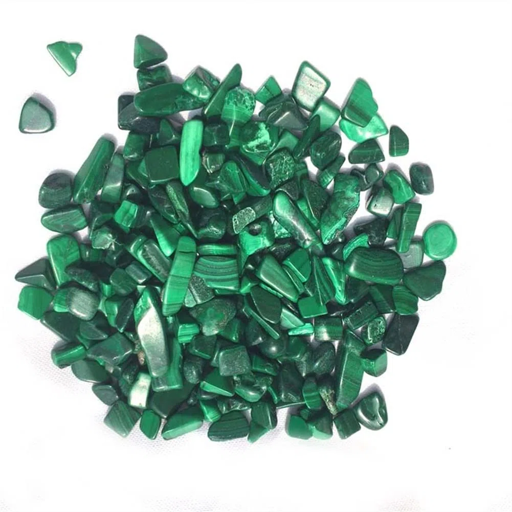Cristales y Piedras Naturales Malaquita Verde Natural Grava Piedra áspera cruda Cristales Jardín Hogar Acuario Pecera Decoración for la decoración decoración de la habitación (Size : 100g)