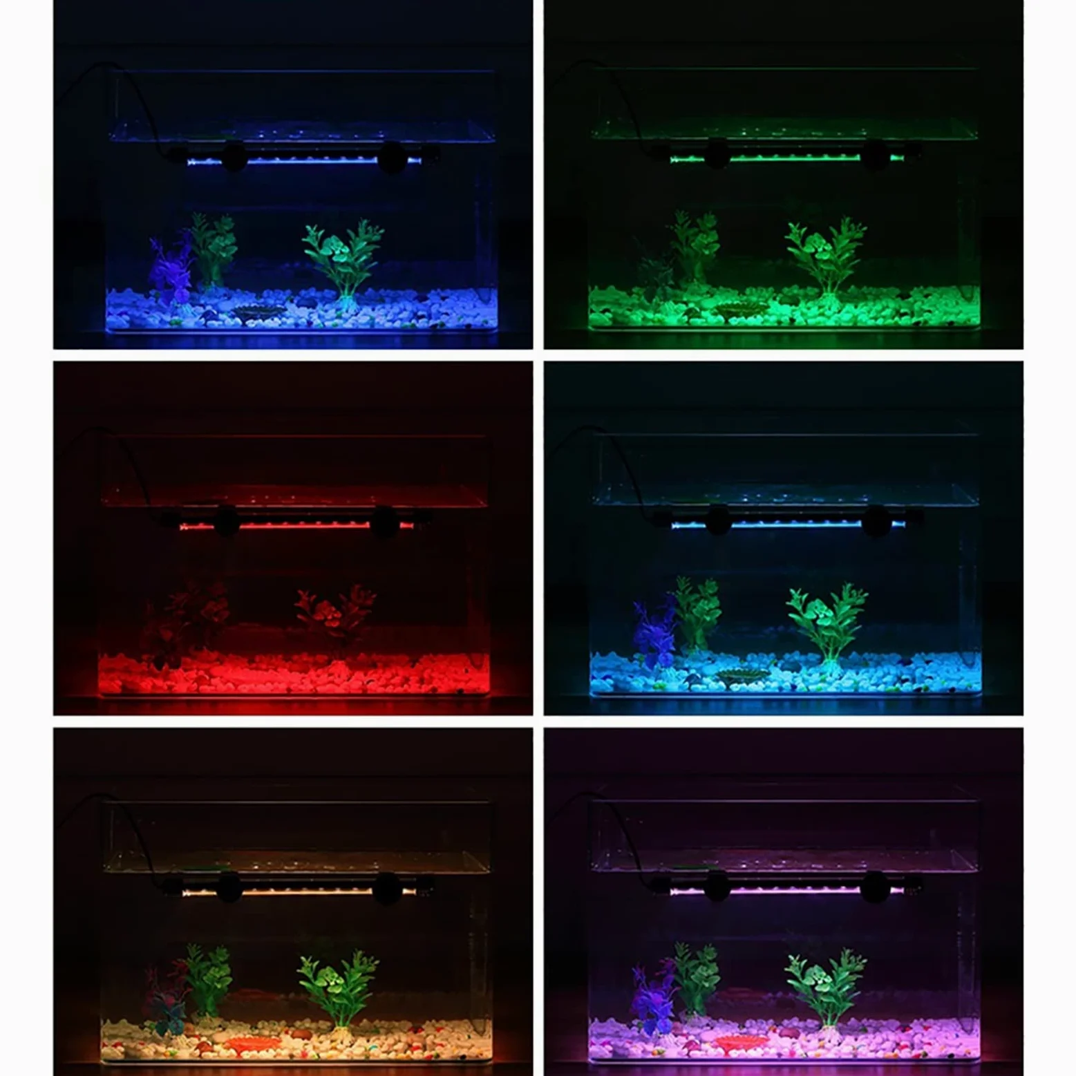 Luz para Piscina 1 8 cm 28 cm 38cm 48cm RGB Remoto DIRIGIÓ Tanque de pescado ligero acuario IP68 Impermeable 5050 SMD LED Luz de barra lámpara acuática sumergible Luces Sumergibles ( Color : 28CM US P