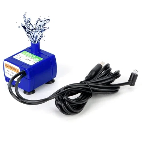 Bomba de Fuente para Gatos, Bomba de Repuesto para Fuente de Agua para Perros Y Gatos, Bomba de Fuente para Beber para Mascotas, Súper Silenciosa con Cable de Alimentación de 5.9 Pies para Fuente de a