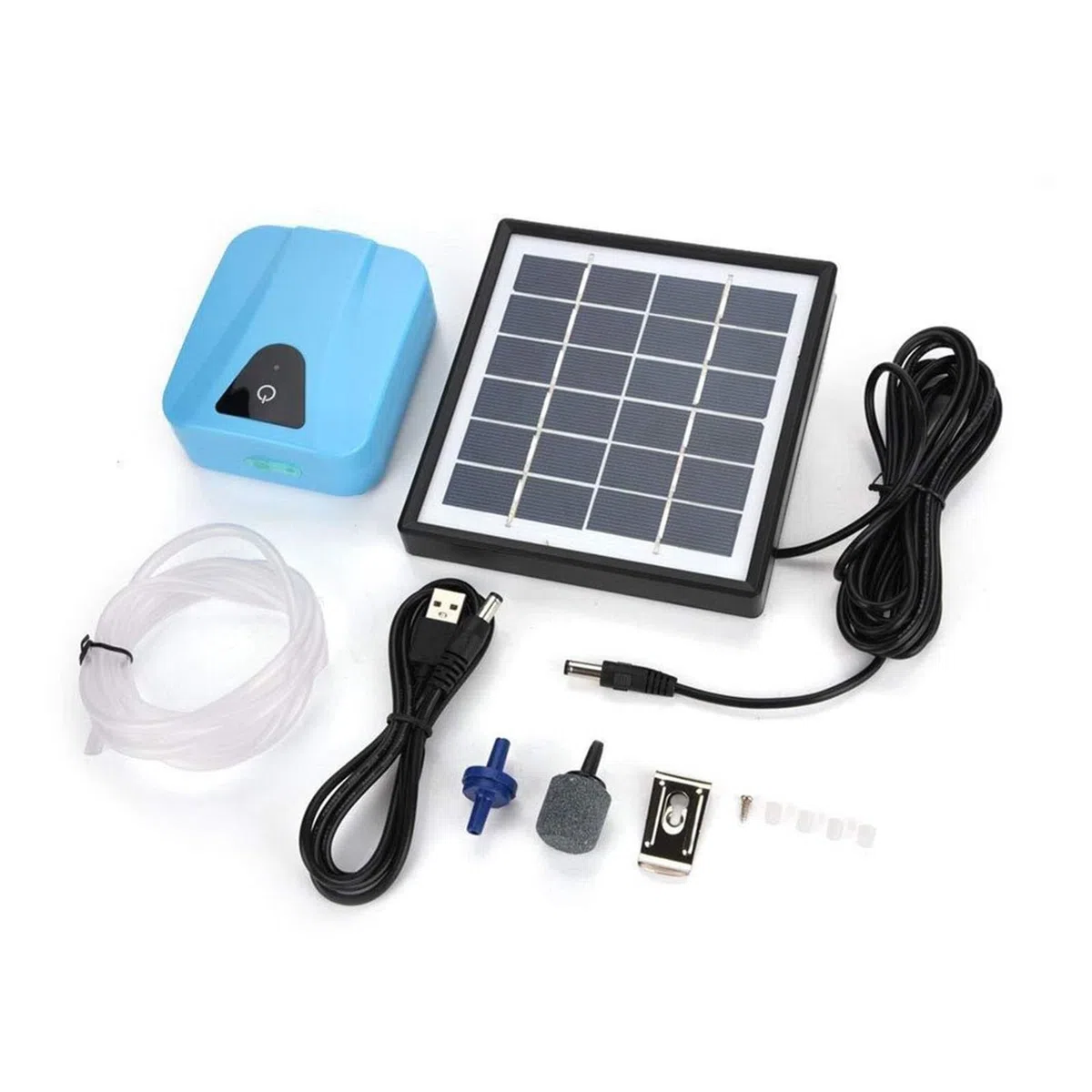 Bomba de aire de acuario ahorradora de energía de 5V/1A, oxigenador de energía Solar, bomba de oxígeno de agua, aireador de estanque, bomba de aire de acuario,Alta eficiencia de conversión