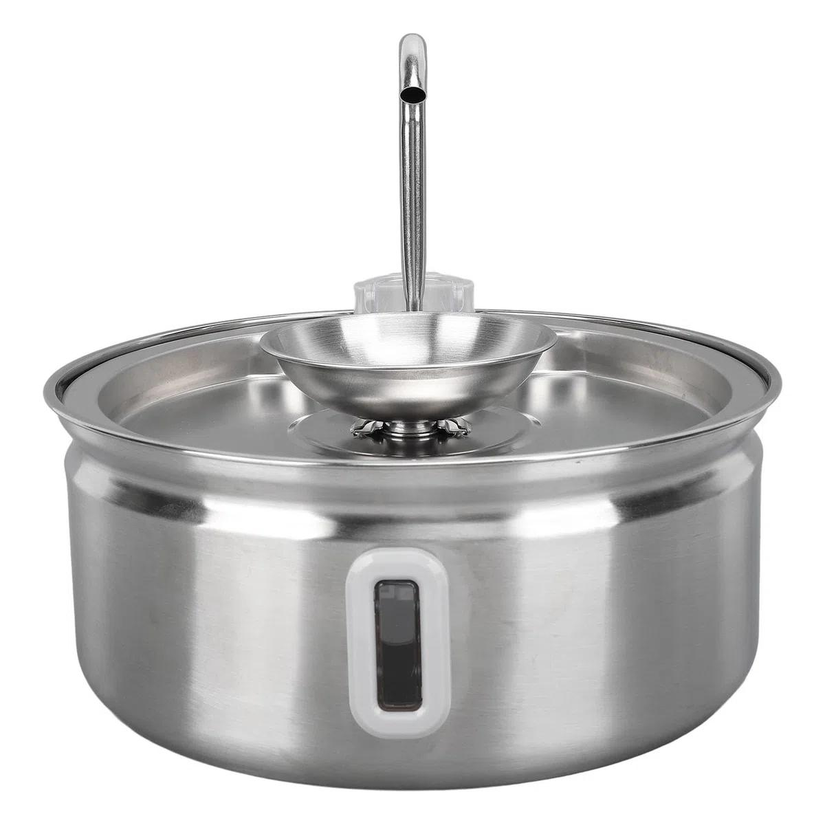 Fuente de Agua para Gatos de Acero Inoxidable, dispensador automático de Agua para Mascotas, Fuente de Agua para Perros de 3,2 L con circulación silenciosa y Ventana, para Gatos y