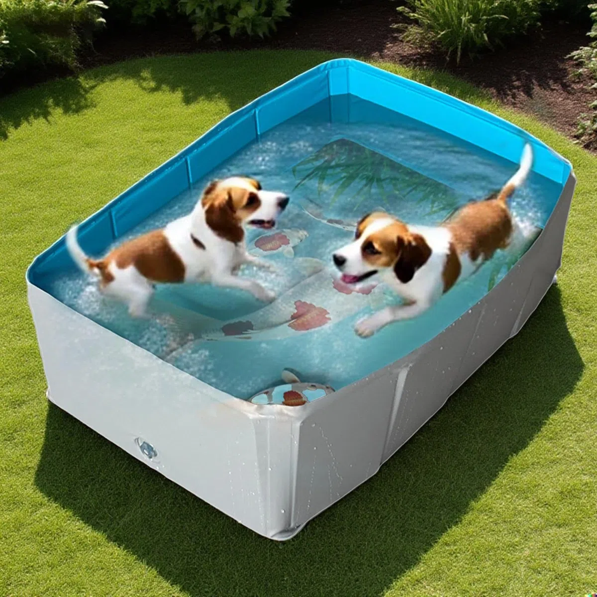 Piscina para Perros Bañera De Perro Plegable De PVC con Forma Cuadrada