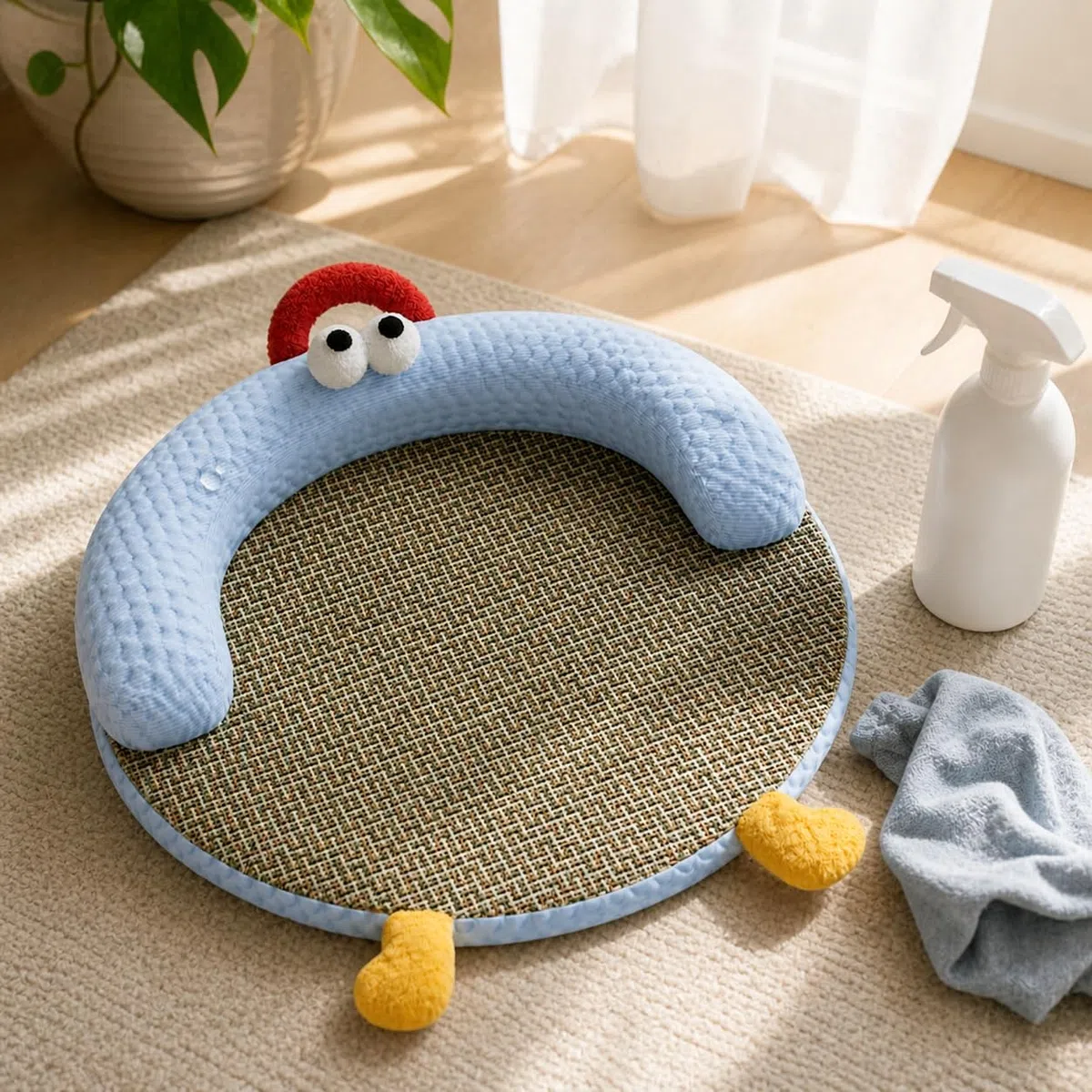 Cama Redonda para Mascotas Lavable, L, 60cm diámetro, para <9kg