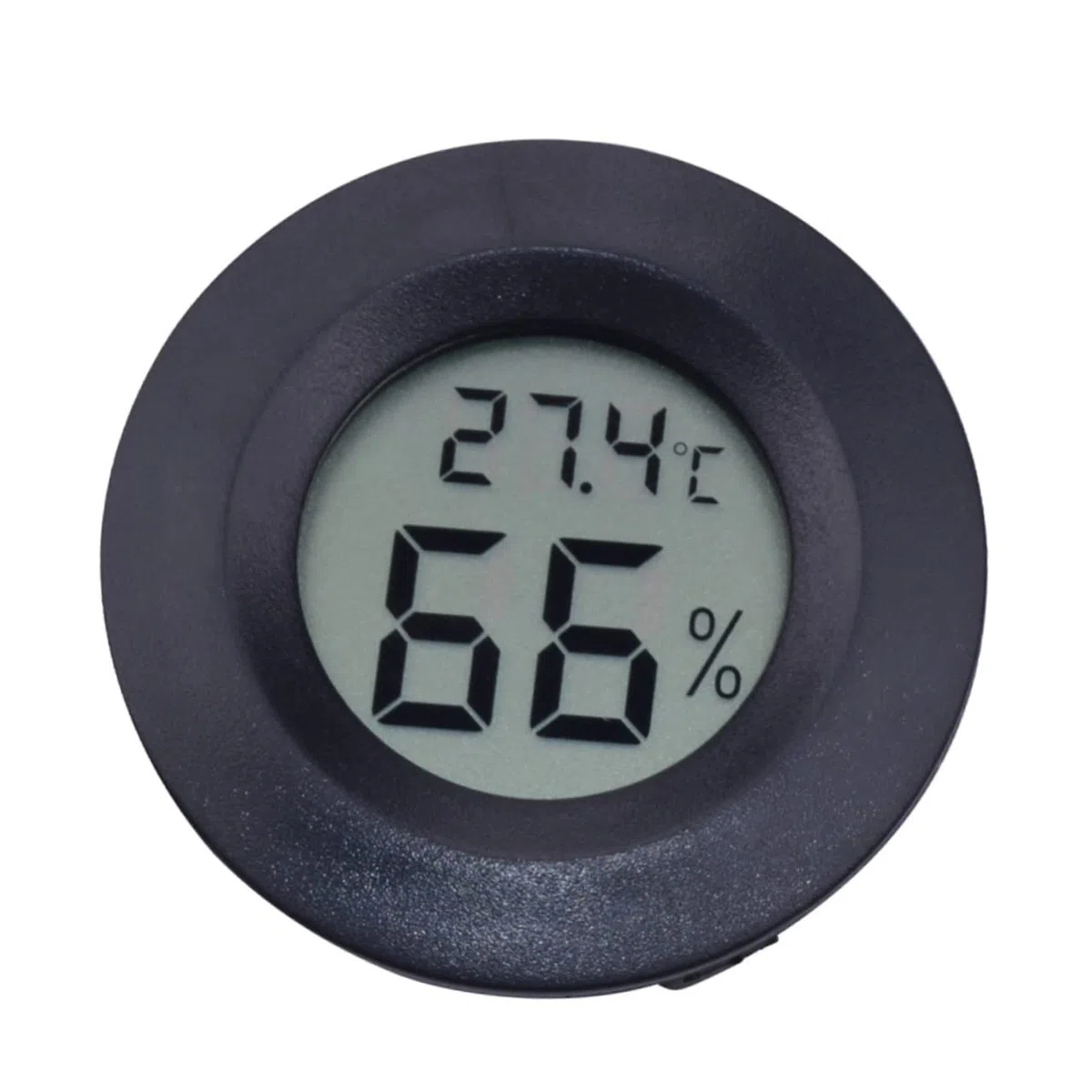 Kisangel 15piezas Higrómetro Digital Redondo De Acrílico Conjunto Para Reptiles y Mascotas Medidor De Temperatura y Humedad Para Uso Tienda De Mascotas y Hogar Negro