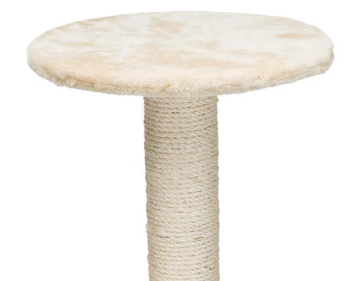 TRIXIE 43861 Poste Rascador Alicante, 142 cm, Beige | Superficie de sisal resistente y almohadillas suaves: proporciona diversión a los gatos, juego y retiro relajado