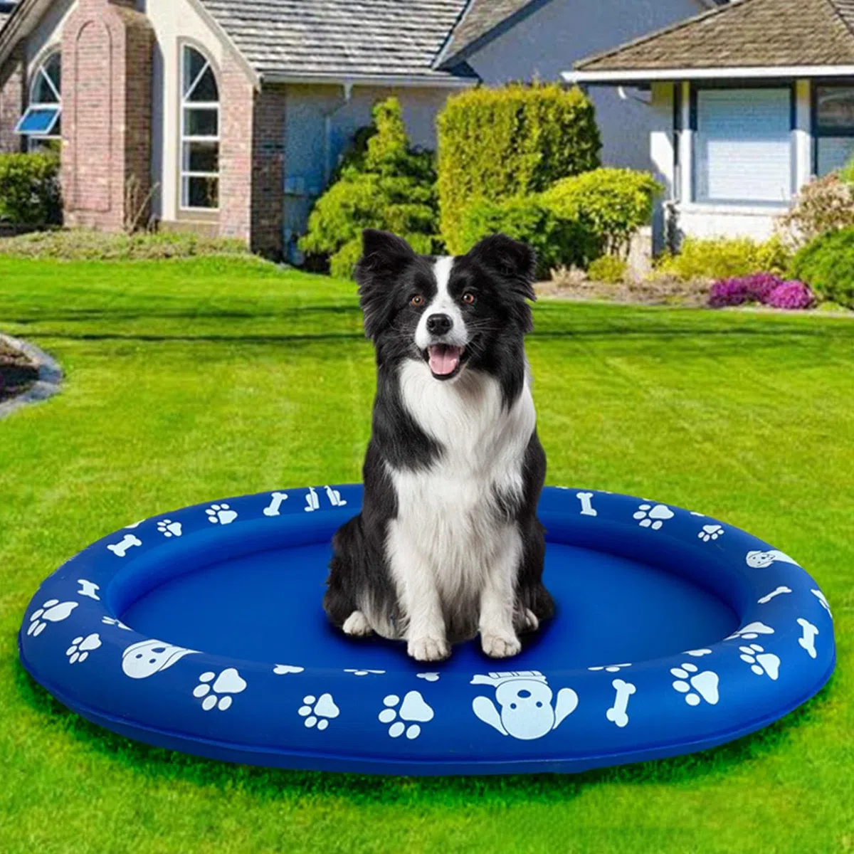 Bañera Para Perros Plegable Antideslizante Antirrayas Flotador Aseo Mascota | Ducha Para Perros Patio Lago Flotante Río Tubing Accesorio Kayak Cachorro Entrenamiento Juego Agua Infantil Playa