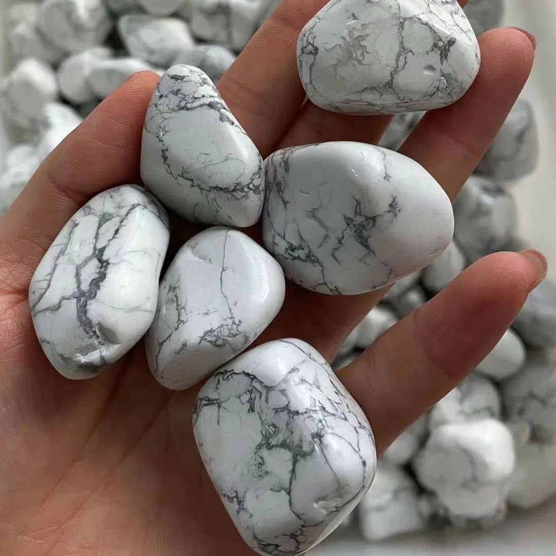 Cristales y piedras naturales 3.53 oz de grava turquesa blanca natural roca piedra áspera pepita de grava maceta for plantar acuario pecera decoración 0.591-0.787 in for decoración decoración de la ha