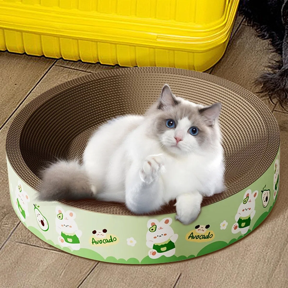 Arañador para gatos Cama Estilo Lounge De Tamaño Mediano | Base Juego Completo De Recambio De Almohadillas Rascadoras s De Cartón Para Gatos Y Otras