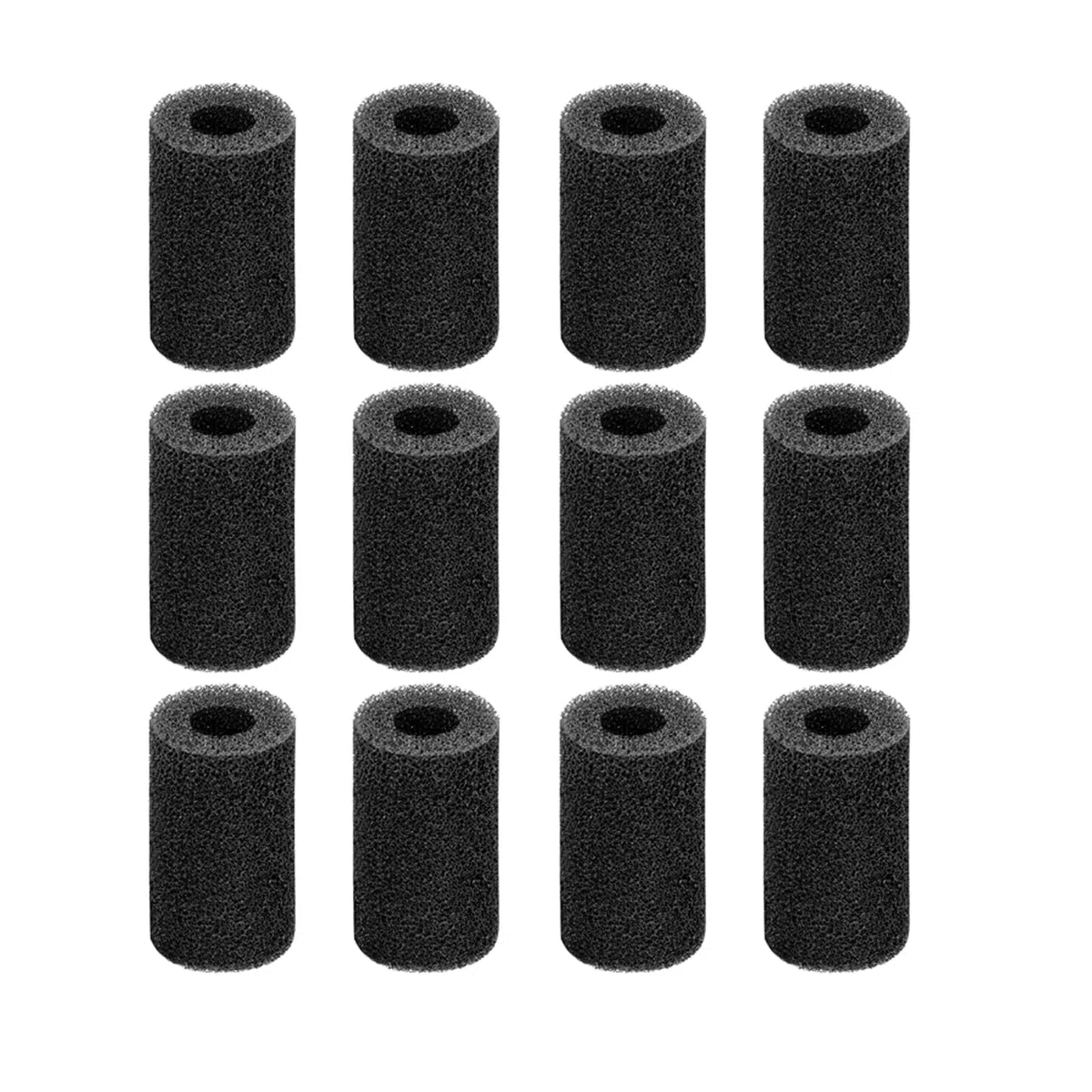 AQUANEAT Paquete de 12 esponjas de prefiltro para acuario, camarones, freír, filtro de tanque de peces, cubierta de espuma de repuesto (2.2 pulgadas de profundidad x 3.9 pulgadas de alto, 1 pulgada)