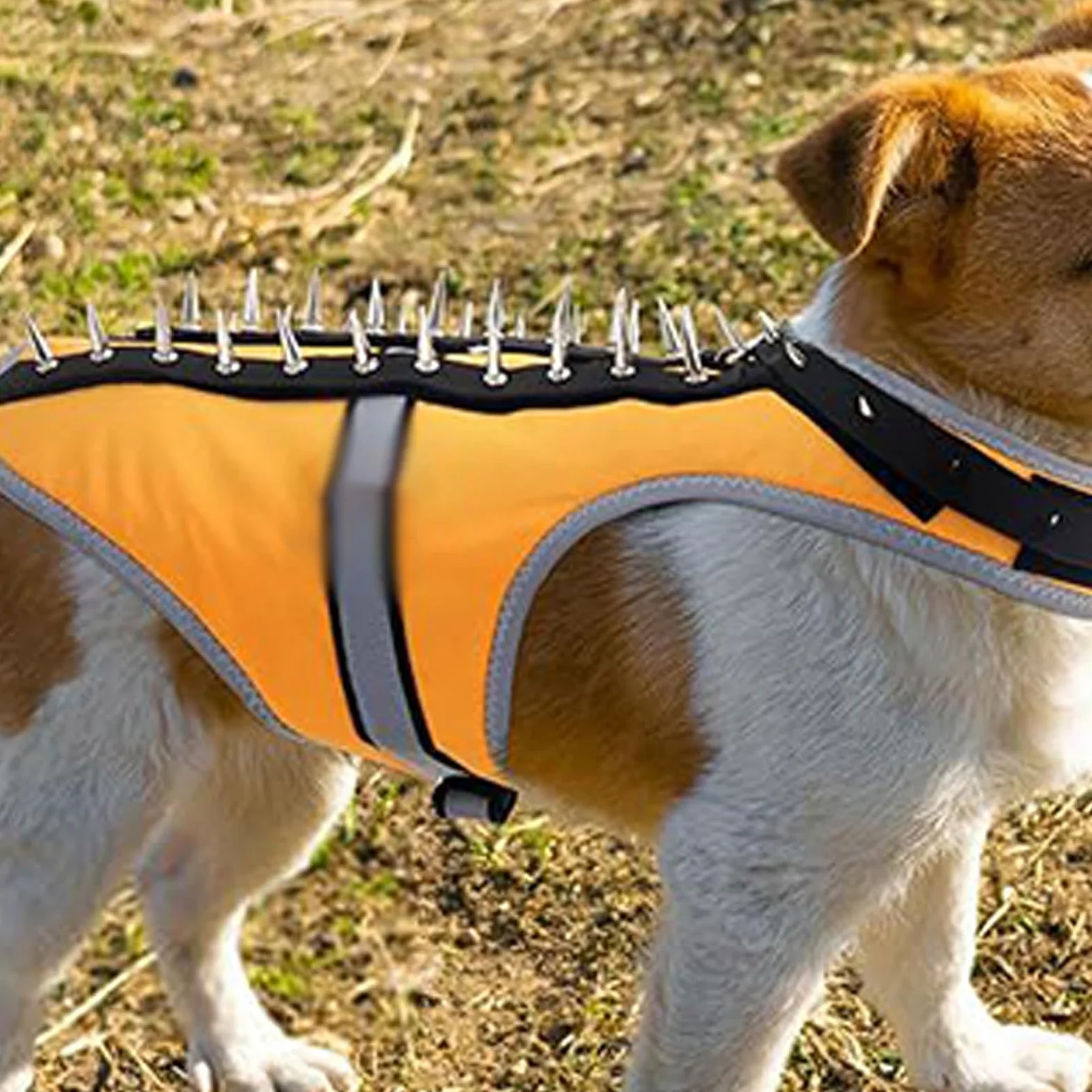 Chaleco De Protección con Púas para Perros Pequeños Arnés Canino Ajustable | Arnés Reflectante Para Cachorro Protección Reflectante Para Mascotas Contra Ataques De Rapaces En Paseos Al Ai