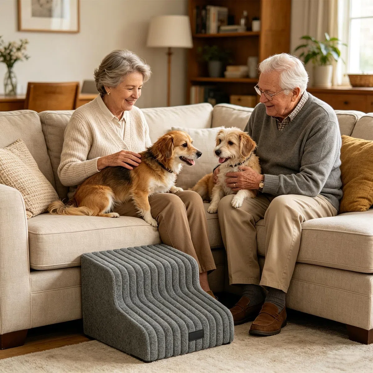 Escaleras para Mascotas Escalera extraíble y lavable para mascotas | Escalones para Perros para Gatos Pequeños y Mayores Cachorros Sofá Sillón Apartamento Balcón Terraza Jardín