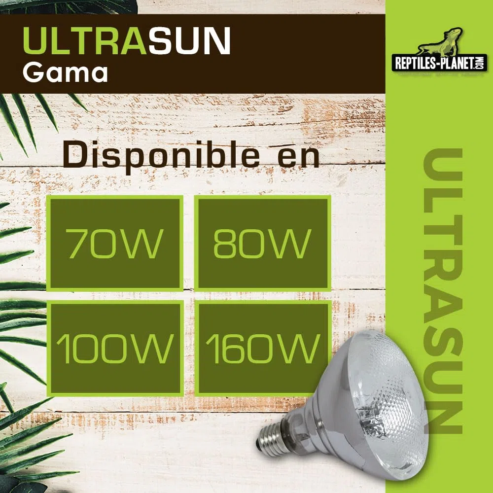 Reptiles-Planet Lámpara De Vapor De Mercurio De Espectro Completo Ultrasun, 80W