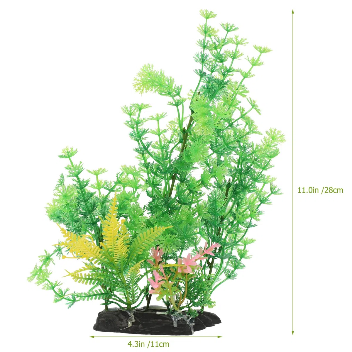 Happyyami 4 Juegos Paisajismo del Acuario Planta Artificial Fake Plants Adornos Acuario Planta Decorativa Planta Falsa Segura Delicada Planta De El Plastico 2 Piezas * 4