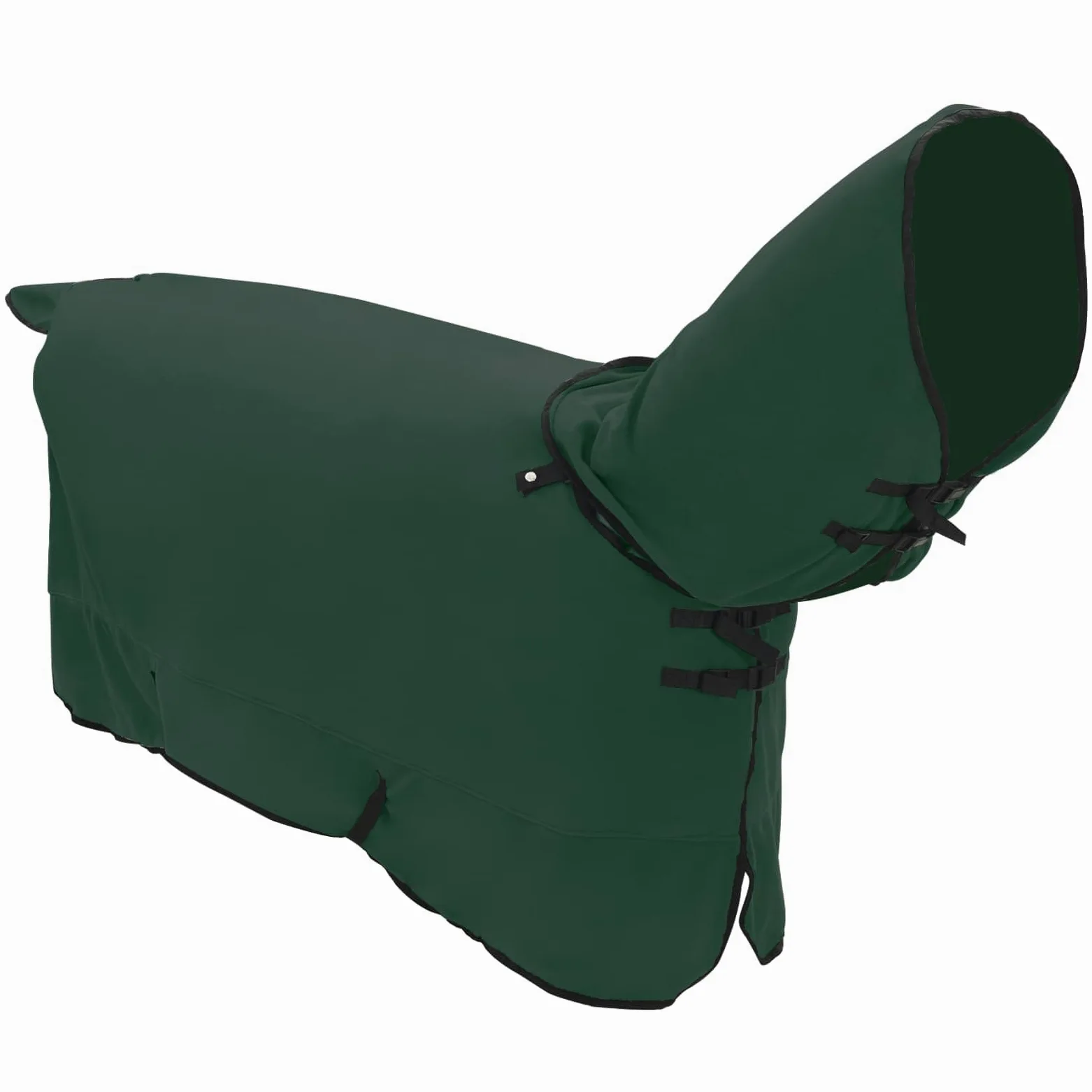 Manta para caballo verde oscuro de poliéster, 155 cm, transpirable, impermeable, cálida, para pastos, establos al aire libre, con resistencia al desgarro, ideal para invierno y transición