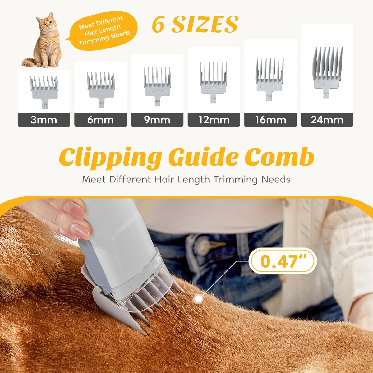 NEWBULIG Kit de aspiradora de aseo para mascotas, taza de polvo de 2.5 L, 3 modos de succión y 5 herramientas de peluquería, cortadora de perros con bajo ruido inalámbrico para gatos, perros y otros