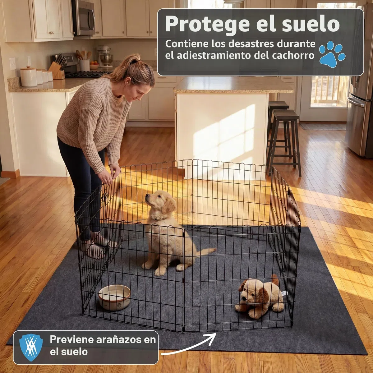 Drymate Tapete para corralito para Perros, Absorbente, Impermeable, Antideslizante, Lavable a máquina, tamaño XL (60 x 74 Pulgadas), Almohadilla Reutilizable para Cachorros para Entrenamiento, Parto,