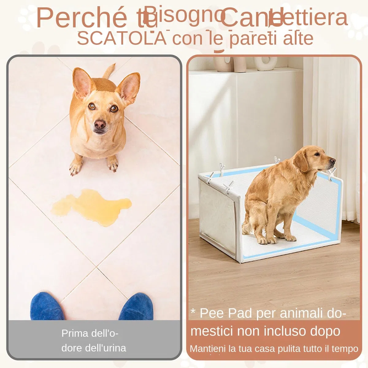 Bandeja Sanitaria para Perros Interior Impermeable con Paredes Altas para | Estación para Hacer Pis en Interiores Para Apartamento Balcón Sala De Estar Pequeño Mediano