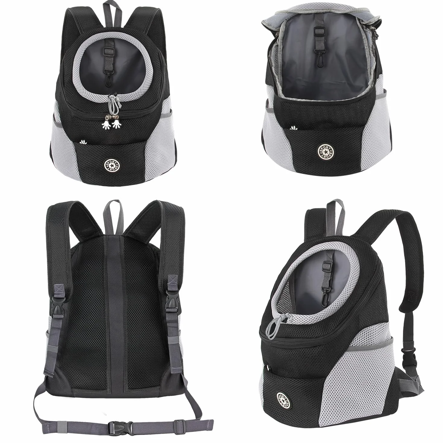 M MUNCASO Mochila Transportadora para Perros y Gatos, Bolsa de Viaje para Mascotas, Paquete Frontal para Cachorros, Aprobada por Aerolíneas para Viajes de Senderismo al Aire Libre