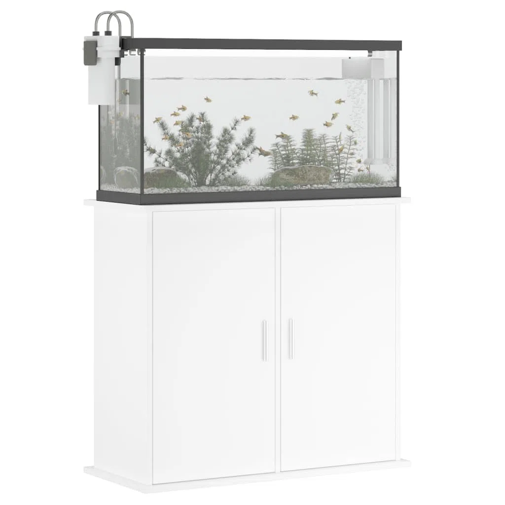 Soporte para Acuario Madera de ingeniería Blanco 81x36x73 cm Peceras Acuario Grande