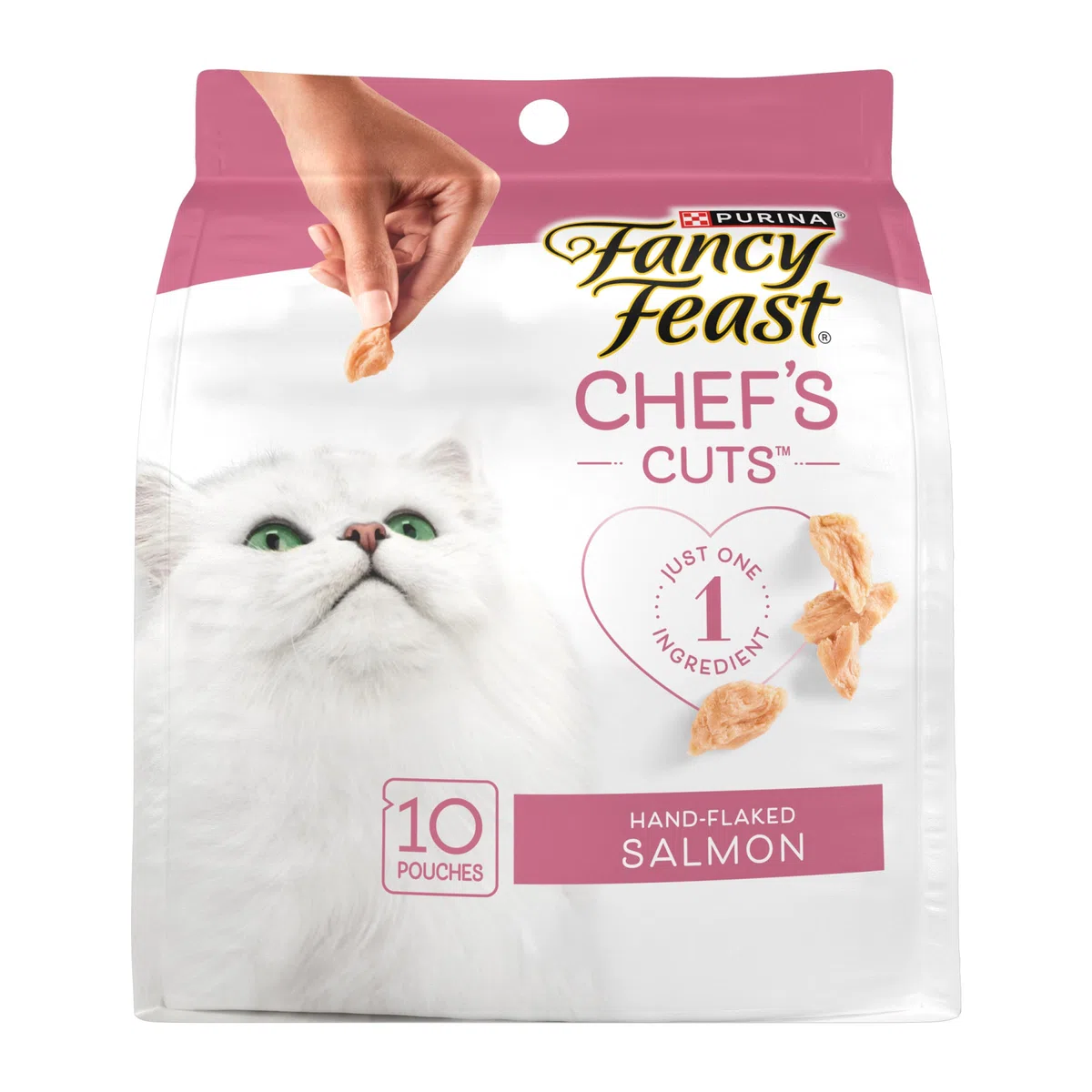 Purina Fancy Feast Purely Natural Hand-Flaked Salmon Cat Treat- 1.06 pouch (5 count)
