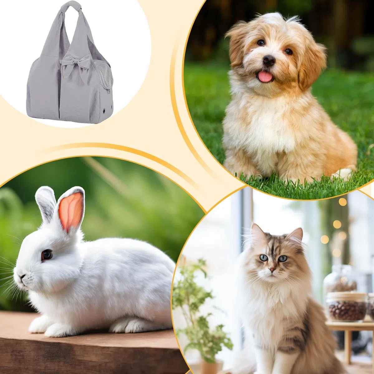 Bolso Transportín para Perros Pequeños Ligero con Ventana de Malla de