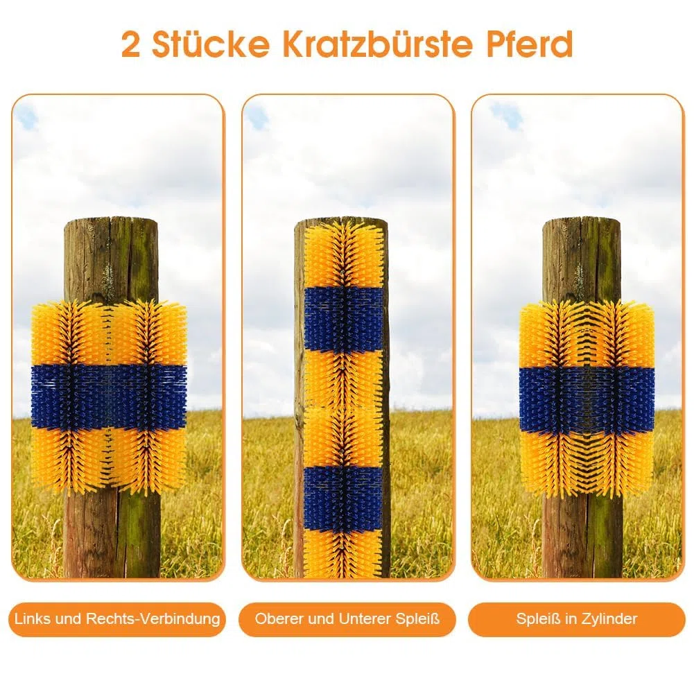 2 Cepillos para Rascar Caballos, Cepillo Rascador Universal Cepillo para Crines de Caballos para Animales de Granja Cepillo de Masaje Ganado
