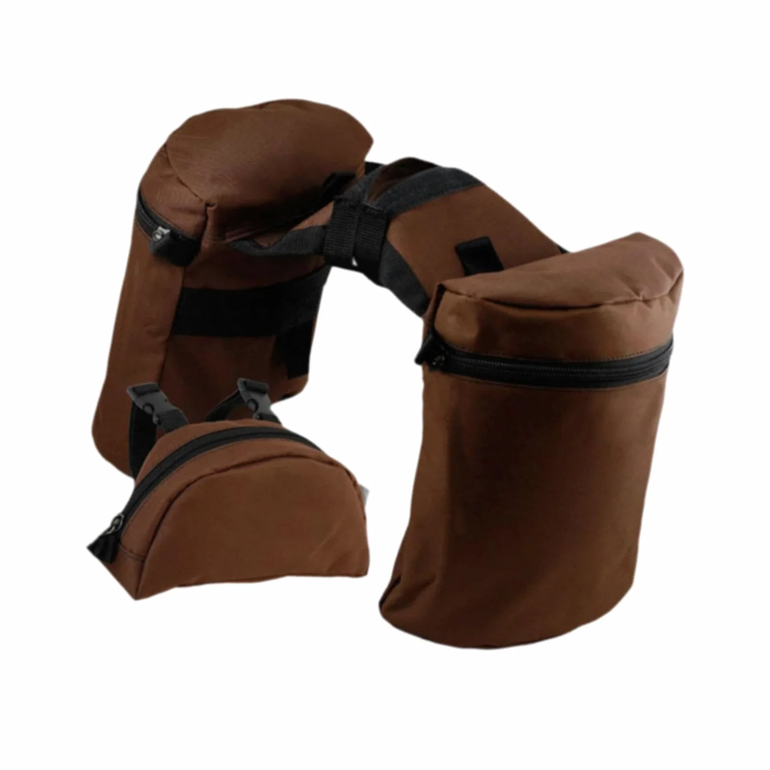 Saddlebag Juego Bolsa de Silla Bolsa de Cuerno Bolsa de Pommel Ligera Función Portátil Material Oxford Adecuada para Paseos de Larga Distancia